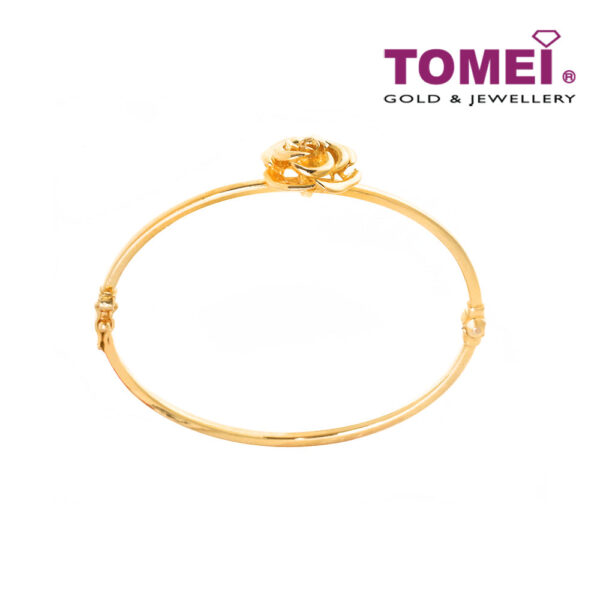 TOMEI Petal of Love Bangle, Yellow Gold 916 (WS-BK1489-1C)