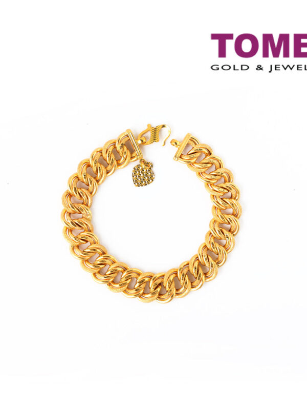 TOMEI Bracelet, Yellow Gold 916 (9M-KB003D-15-1C)