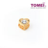 TOMEI Ornately Stellar Aureate Heart Masterpiece Charm, Yellow Gold 916 (TM-PT138-2C)