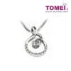 TOMEI Droplets of Sparks with Sublimity Pendant Set, Diamond White Gold 375 (P1307V)