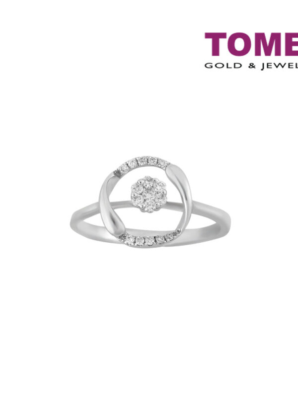 TOMEI Arrayal of Pagentry with Flamboyance Ring , Diamond White Gold 375 (R2013V)