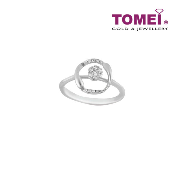 TOMEI Arrayal of Pagentry with Flamboyance Ring , Diamond White Gold 375 (R2013V)