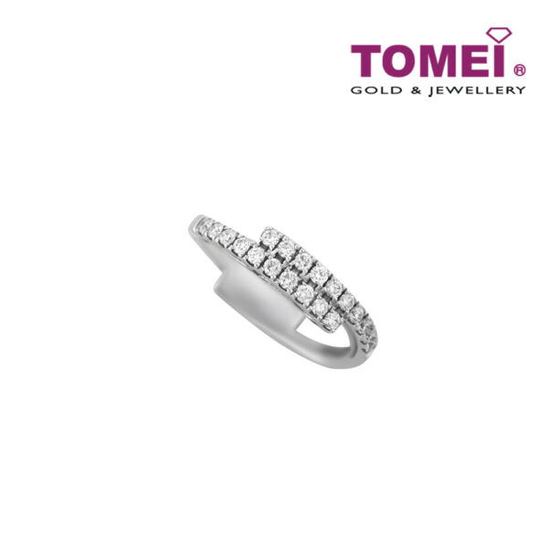 TOMEI Luminescence in Linearity Ring, Diamond White Gold 375 (R3615 )