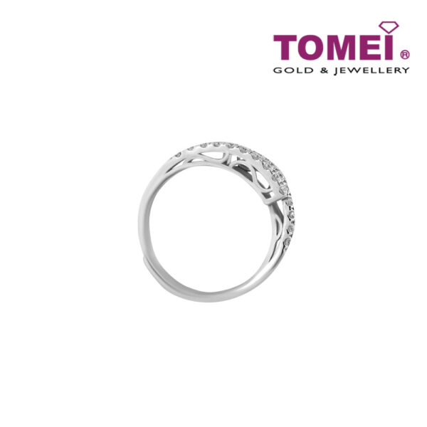 TOMEI Luminescence in Linearity Ring, Diamond White Gold 375 (R3615 )