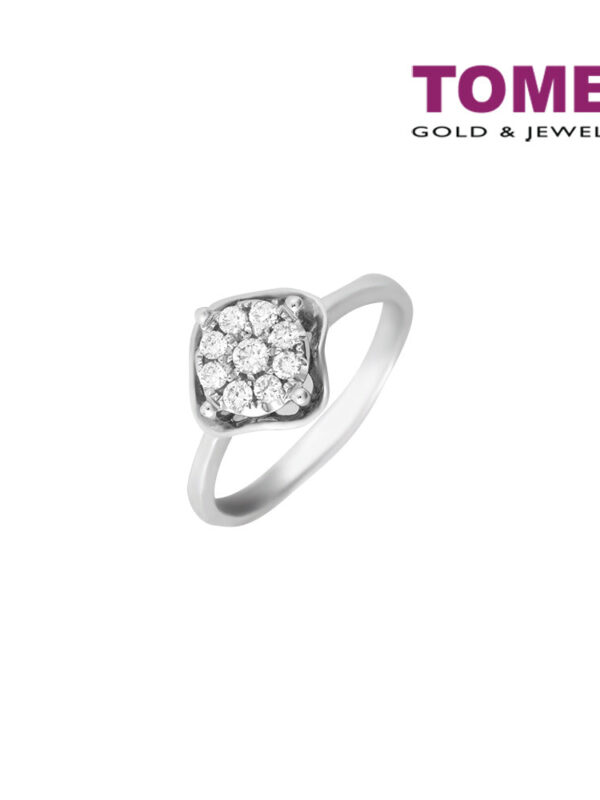 TOMEI Luxuriation in Glittering Sparks Ring, Diamond White Gold 585