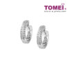 TOMEI Loop Earrings, Diamond White Gold 750 (E1174)