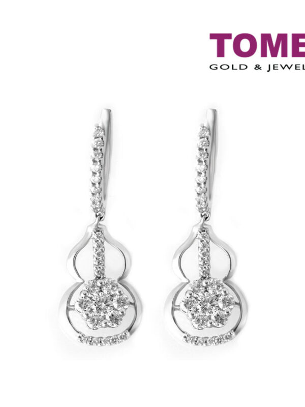 TOMEI Cornucopia of Glamorous Sparks Earrings, Diamond White Gold 750 (DQ0049114)