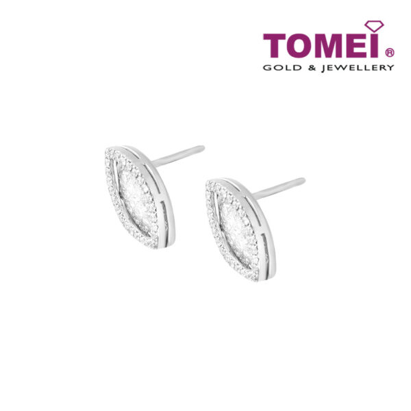 TOMEI Earrings, Diamond White Gold 750 (STE798)