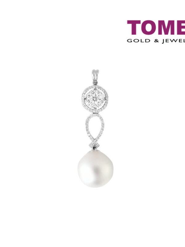 TOMEI Pendant, Diamond Pearl White Gold 750 (P3269)