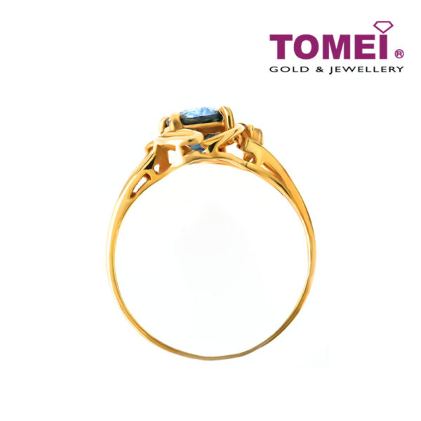 TOMEI Blue Daisy Ring, Sapphire Diamond Yellow Gold 750 (SW-SO00820)