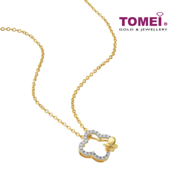 TOMEI Butterfly Pendant, Yellow Gold 916