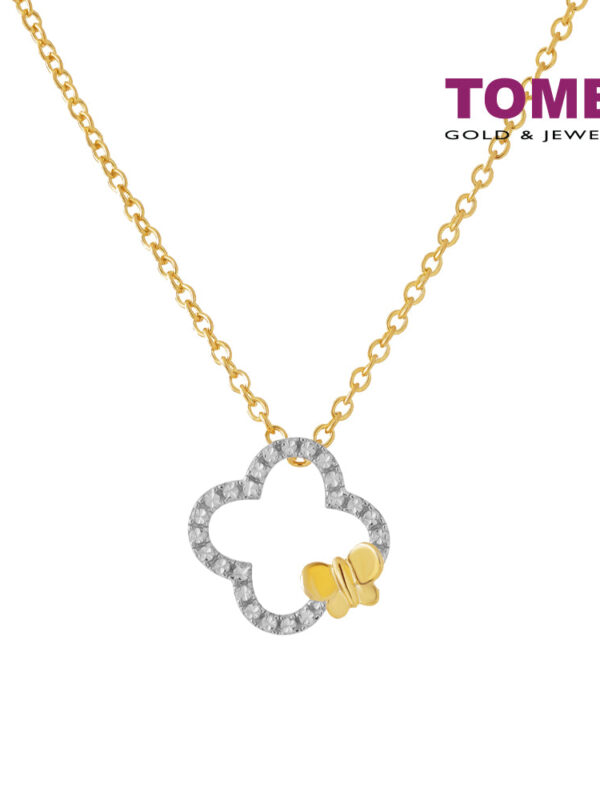 TOMEI Butterfly Pendant, Yellow Gold 916