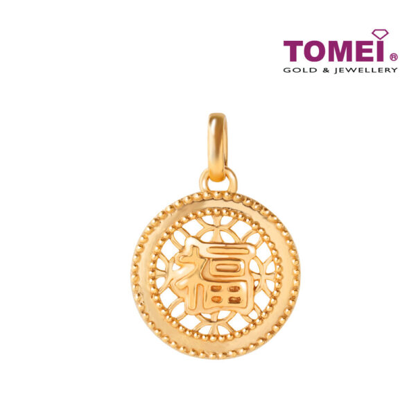 TOMEI Fu Pendant, Yellow Gold 916