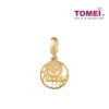 TOMEI Happy Smiley Face Charm, Yellow Gold 916