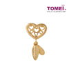 TOMEI Heart And Wing Charm, Yellow Gold 916