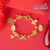 TOMEI Happy Smiley Face Charm, Yellow Gold 916
