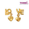 TOMEI LOVE Is In The Air Earrings, Yellow Gold 916