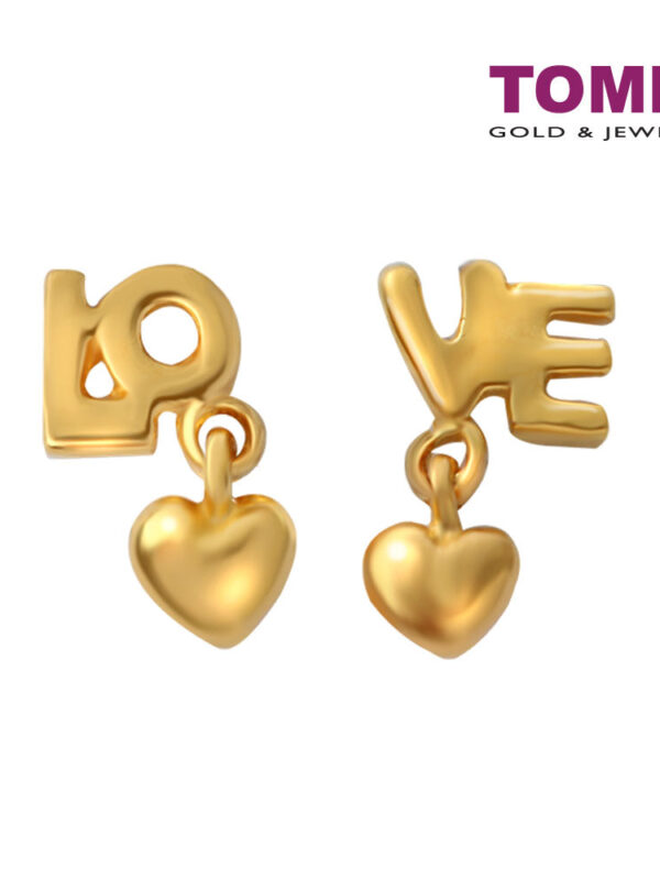 TOMEI LOVE Is In The Air Earrings, Yellow Gold 916