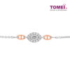 TOMEI Joyous Tinsels Collection Diamond Bracelet, White+Rose Gold 585