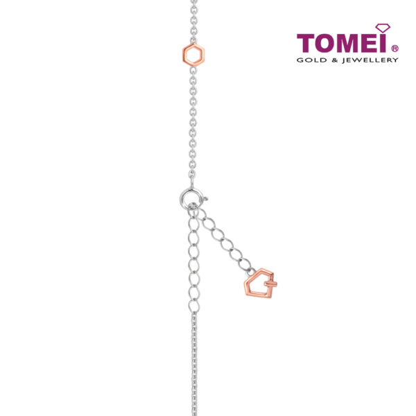TOMEI Joyous Tinsels Collection Diamond Bracelet, White+Rose Gold 585