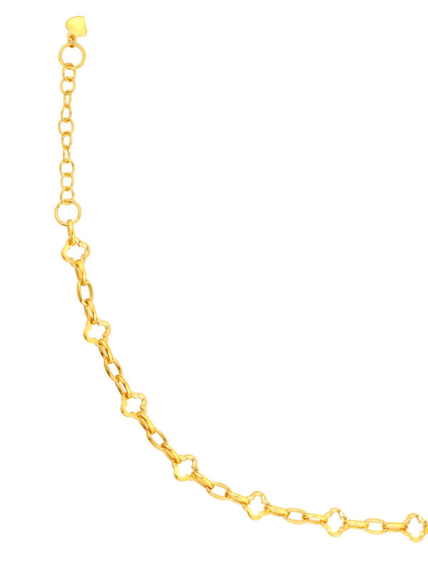 TOMEI Clover Linked Bracelet, Yellow Gold 999 (5D)