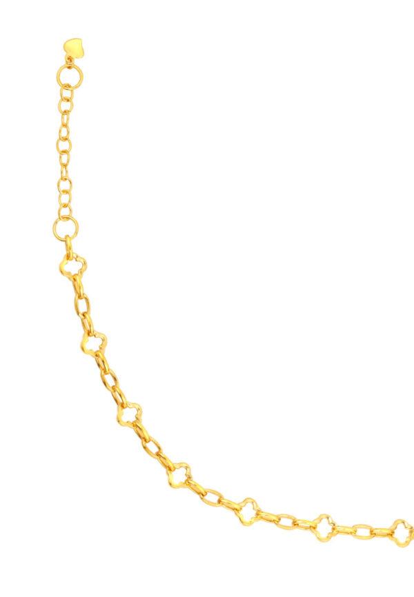 TOMEI Clover Linked Bracelet, Yellow Gold 999 (5D)