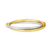 TOMEI Lusso Italia Dual-Tone Criss Cross Bangle, Yellow Gold 916