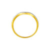 TOMEI Diamond Cut Collection Princess Crown Stackable Ring (2 Pcs), Yellow Gold 916