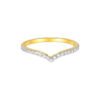 TOMEI Diamond Cut Collection Princess Crown Stackable Ring (2 Pcs), Yellow Gold 916