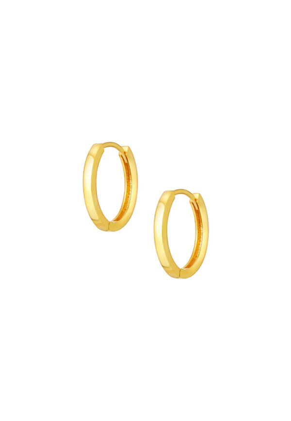 TOMEI Lusso Italia Oval Loop Earrings, Yellow Gold 916