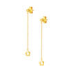 TOMEI Dropping Flower Earrings, Yellow Gold 916