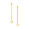 TOMEI Dropping Flower Earrings, Yellow Gold 916