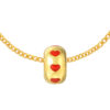 TOMEI Lusso Italia Little Red Heart Pendant, Yellow Gold 916
