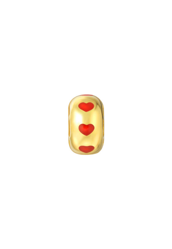 TOMEI Lusso Italia Little Red Heart Pendant, Yellow Gold 916
