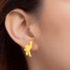 TOMEI Dragon & Phoenix Earrings, Yellow Gold 916