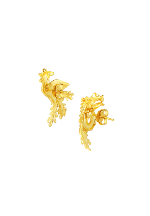TOMEI Dragon & Phoenix Earrings, Yellow Gold 916