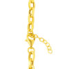 TOMEI Dual-Tone Lusso Italia Link Bar Chain Bracelet, Yellow Gold 916