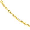 TOMEI Dual-Tone Lusso Italia Link Bar Chain Bracelet, Yellow Gold 916