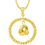 TOMEI Lusso Italia Beads Wreath with Knot Pendant, Yellow Gold 916
