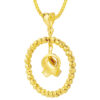 TOMEI Lusso Italia Beads Wreath with Knot Pendant, Yellow Gold 916