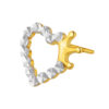 TOMEI Dual- Tone Lusso Italia Heart with Crown Earrings, Yellow Gold 916