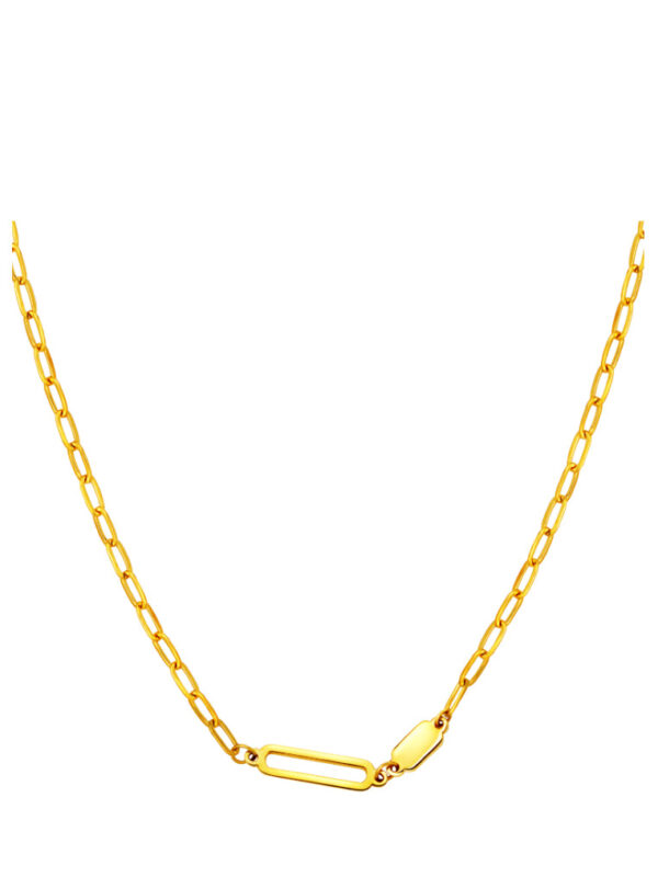 TOMEI Minimalist Link Necklace, Yellow Gold 999 (5G)