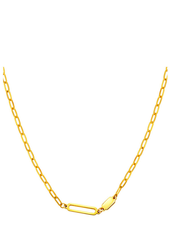 TOMEI Minimalist Link Necklace, Yellow Gold 999 (5G)