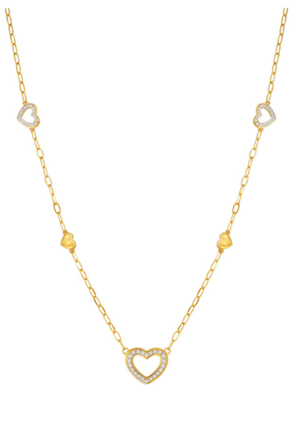 TOMEI Matters of the Heart Necklace, Yellow Gold 916