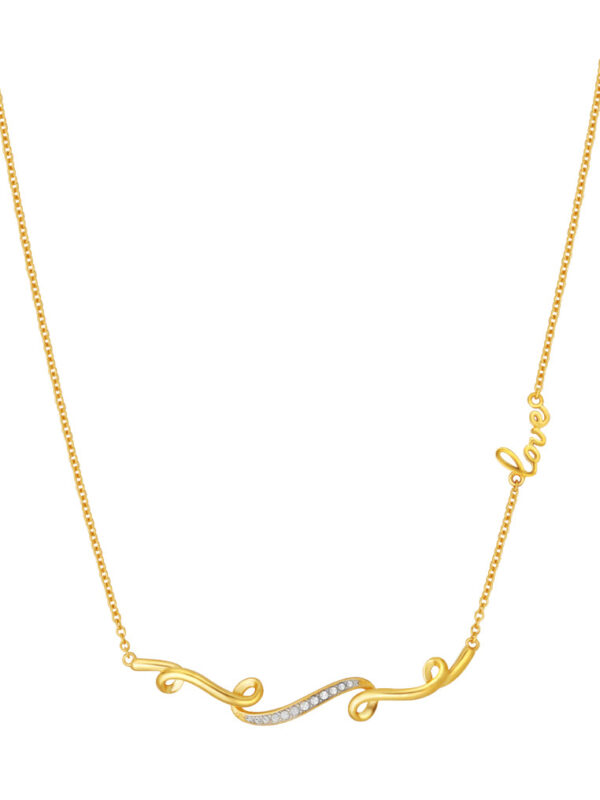 TOMEI Bridging the Gap Necklace, Yellow Gold 916