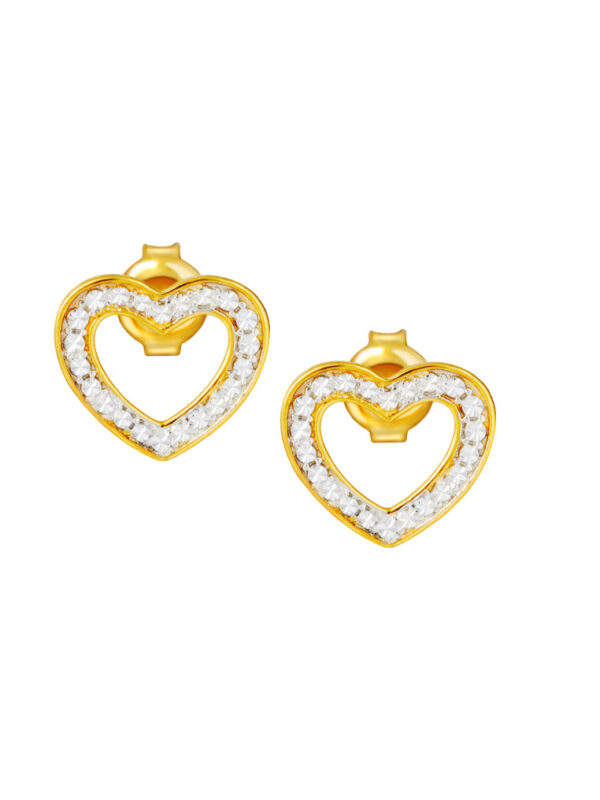 TOMEI Matters of the Heart Earrings, Yellow Gold 916