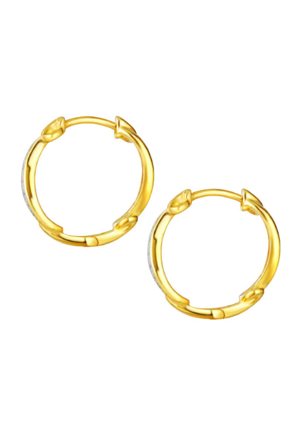 TOMEI Bridging the Gap Earrings, Yellow Gold 916