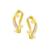 TOMEI Bridging the Gap Earrings, Yellow Gold 916
