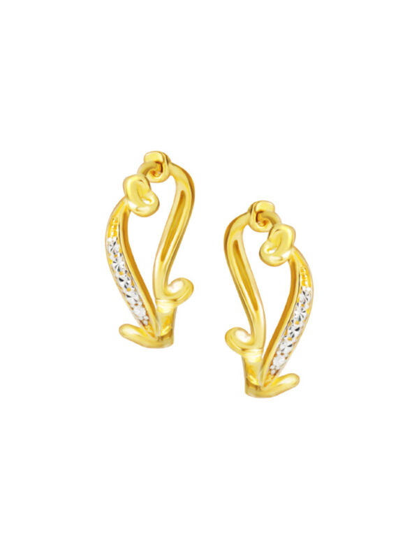 TOMEI Bridging the Gap Earrings, Yellow Gold 916