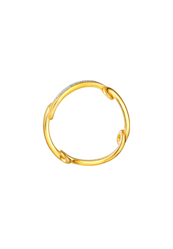 TOMEI Bridging the Gap Ring, Yellow Gold 916